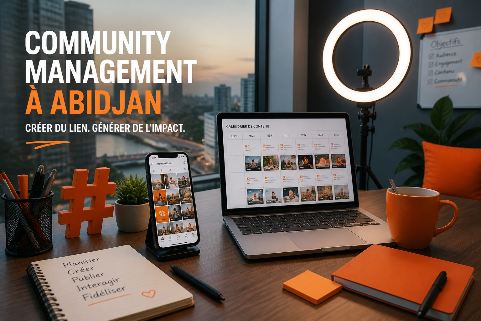 Community management à Abidjan : rythme, tonalité et outils pour animer une marque — IKS Communication, agence digitale à Abidjan