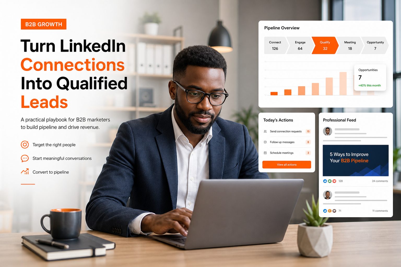 Marketing digital B2B : LinkedIn, contenus et génération de leads qualifiés — IKS Communication, agence digitale à Abidjan