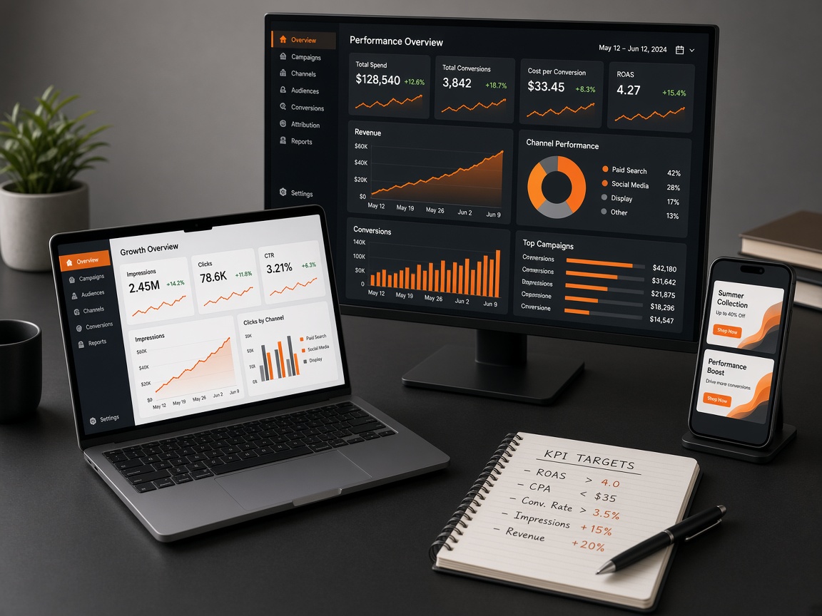 Croissance digitale mesurable — SEO, contenus et campagnes pilotés par des KPIs