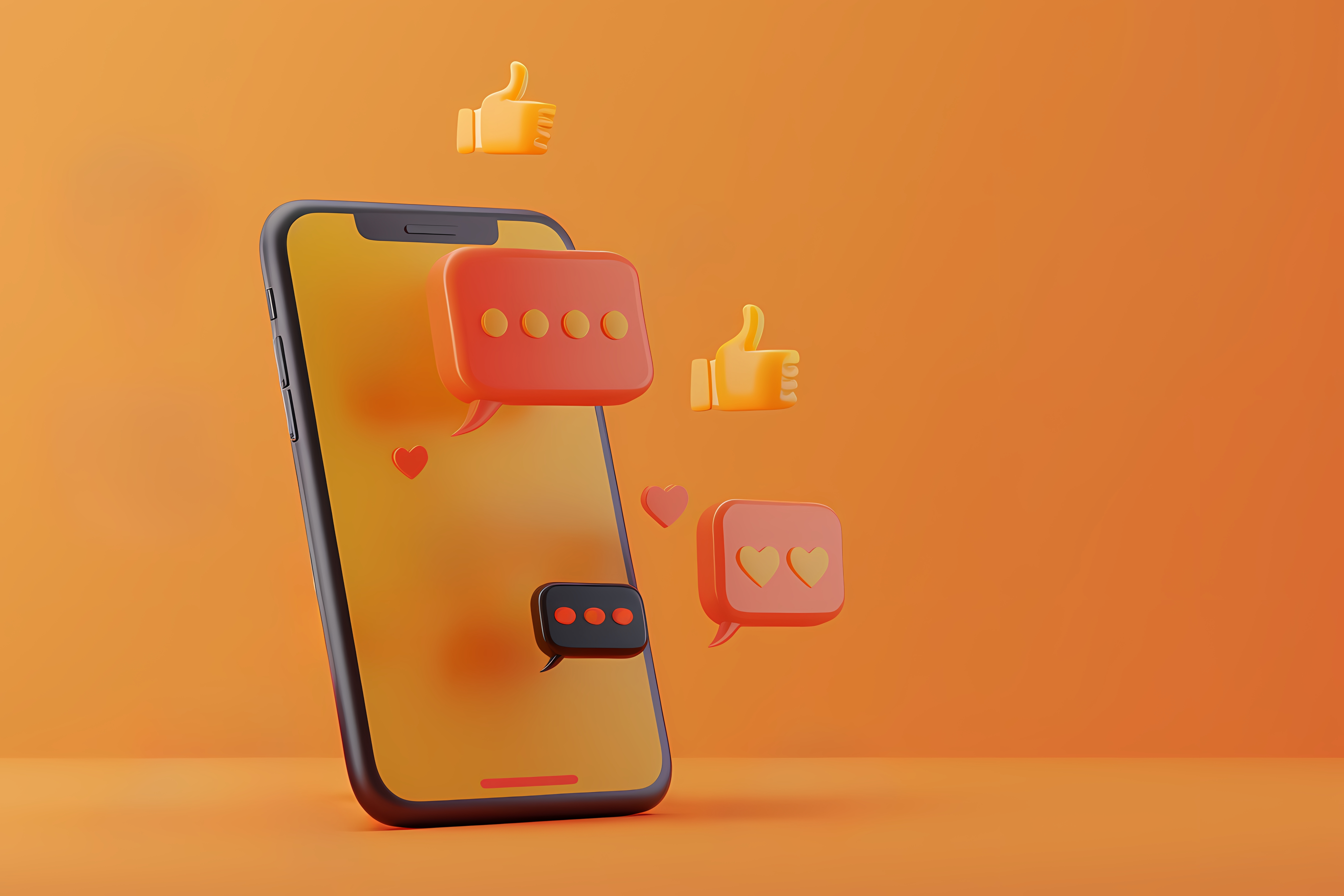 Smartphone en studio — application et réseaux sociaux