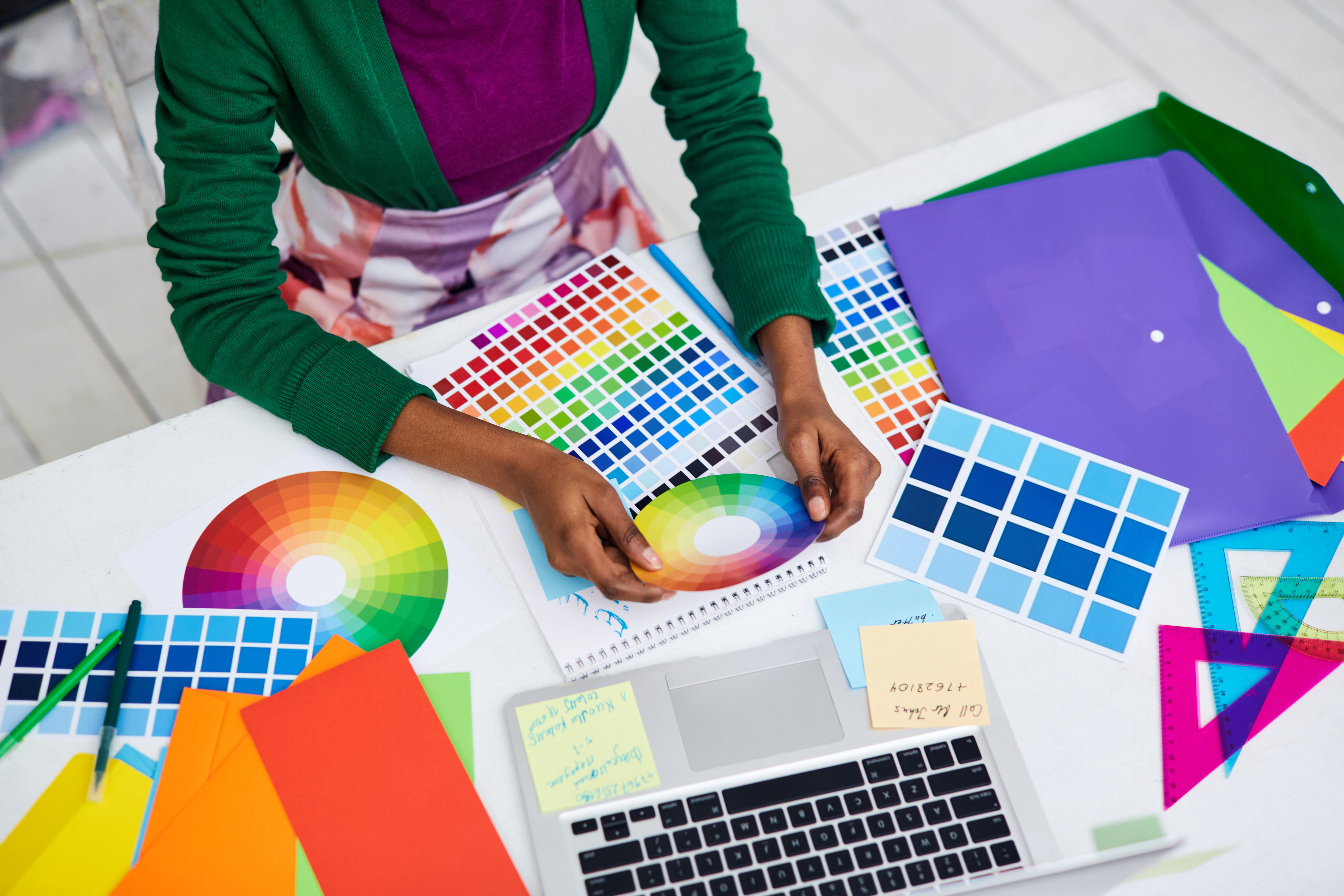 Travail sur un diagramme de couleurs et d’interface